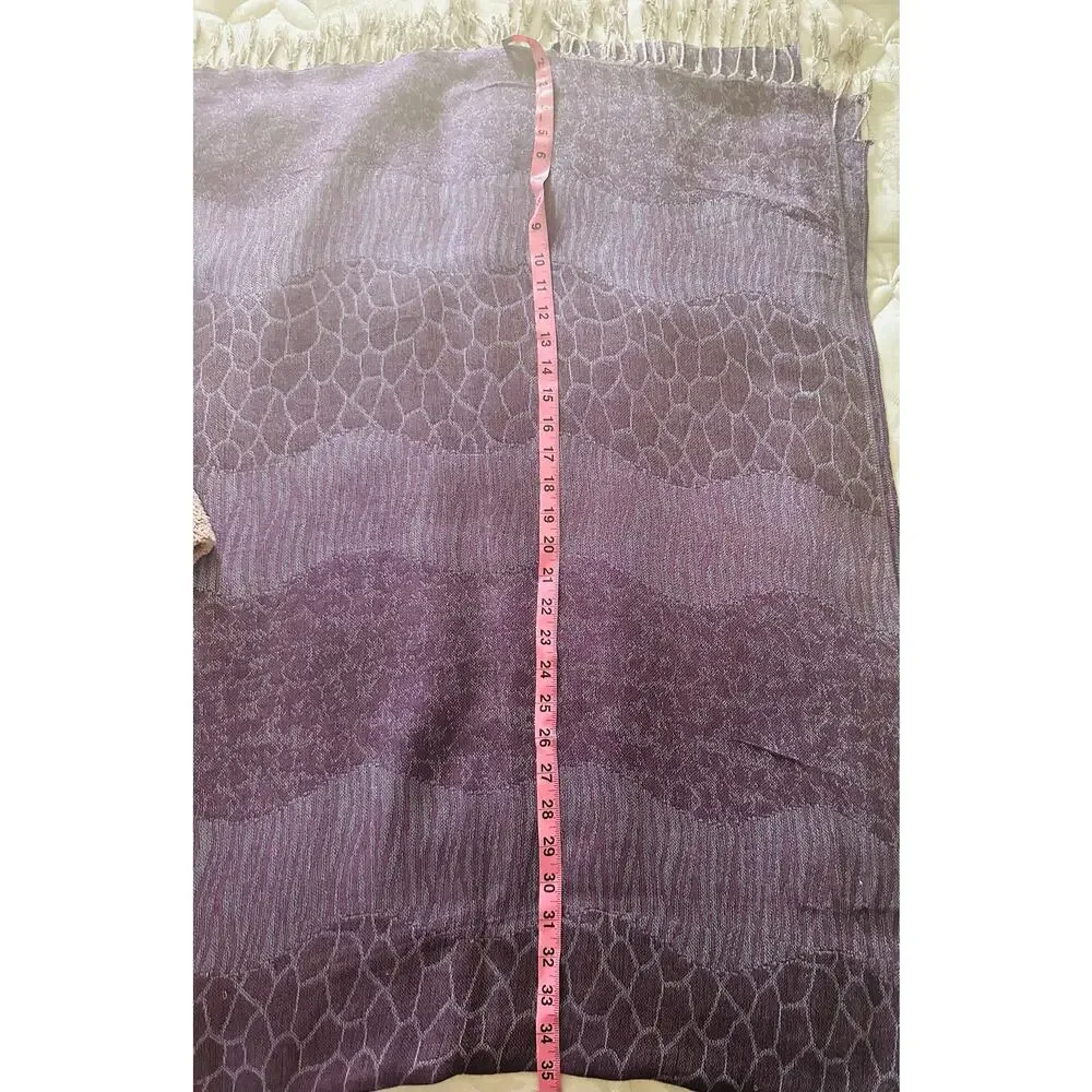 29 Palms Purple Rayon Fringe Wrap Shawl NWOT